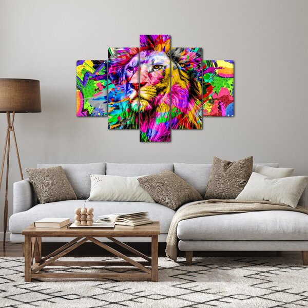 Tablou - 3D imaginea leului (150x105 cm)