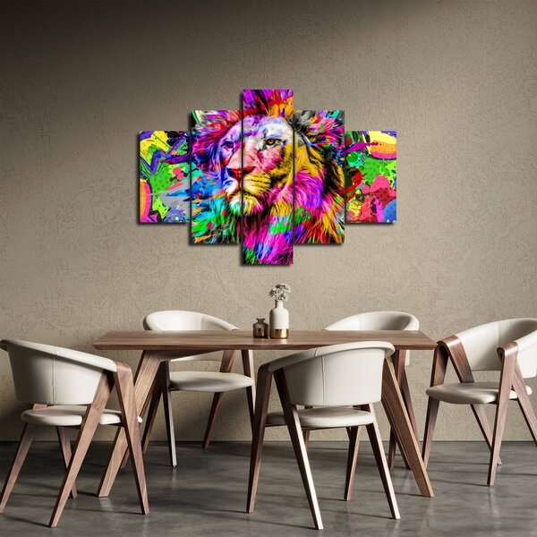 Tablou - 3D imaginea leului (150x105 cm)