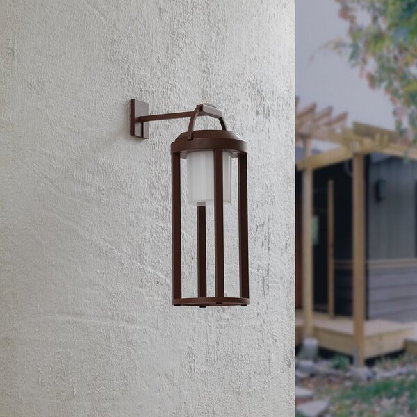 Lampă de Exterior Lucande, Tilena, reglabil, Maro / Rugină, Balcon, Aluminiu, Modern
