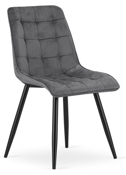 Scaun Bucatarie/Dining Spirit Catifea Gri Inchis