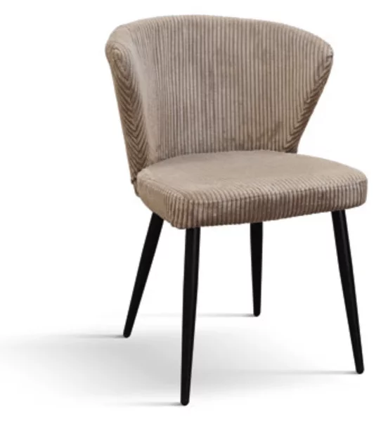 SET 2 Scaune Cielo, structura metalica, catifea Reiata - MARO - CATIFEA REIAT - NEGRU - STANDARD
