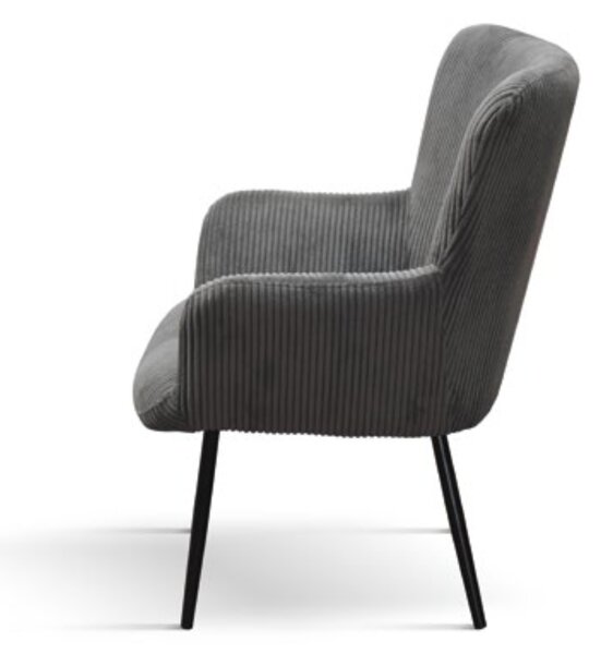 Fotoliu Cielo ,structura metalica ,catifea reiata - VERDE SMARALD