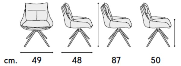 SET 2 Scaune Magnum, structura metalica, tesatura - GRI - STANDARD