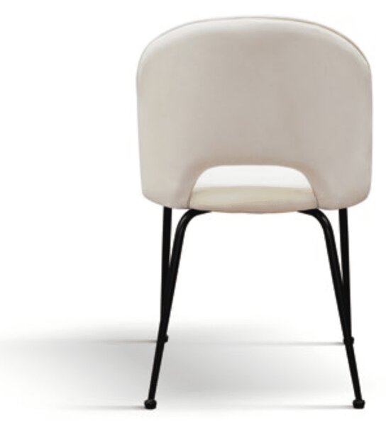 Scaun Farco ,structura metalica ,catifea - BEJ