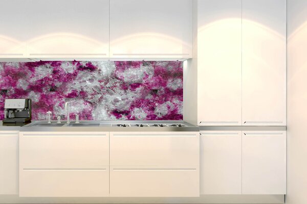 Fototapet pentru bucătărie - pictură abstractă violet 180 x 60 cm