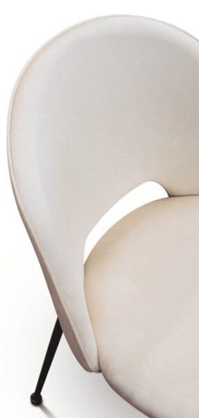 Scaun Farco ,structura metalica ,catifea - BEJ