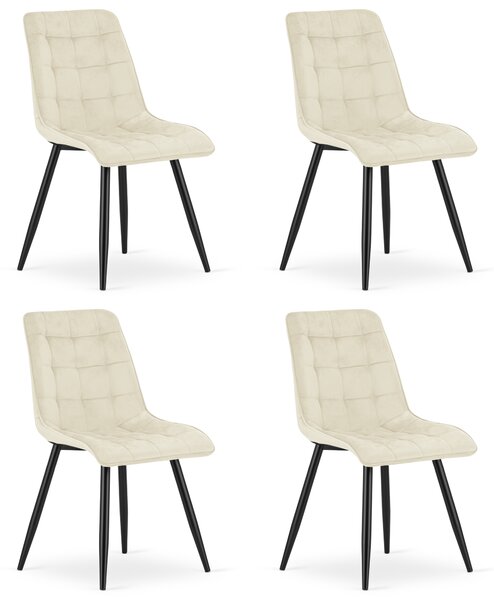 Set 4 Scaune Bucatarie/Dining Spirit Catifea Bej