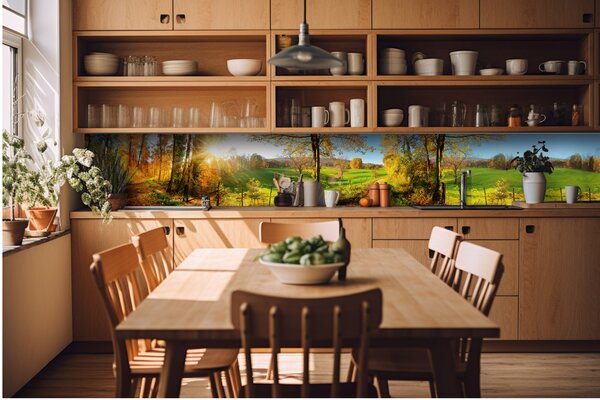 Fototapet pentru bucătărie - pajiște 420 x 60 cm