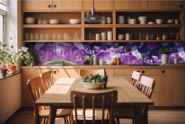Fototapet pentru bucătărie - ametist 420 x 60 cm