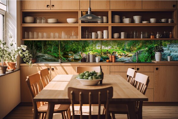 Fototapet pentru bucătărie - grădină botanică 420 x 60 cm