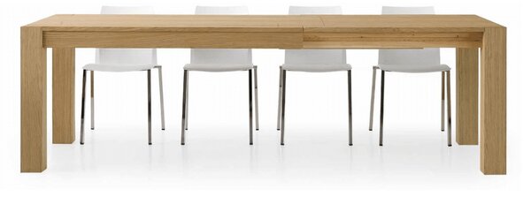 MASA FAVOLA - EXTENSIBILA FINISAJ STEJAR PERIAT - ALB PATINAT - 160 cm / 90 cm / h 77