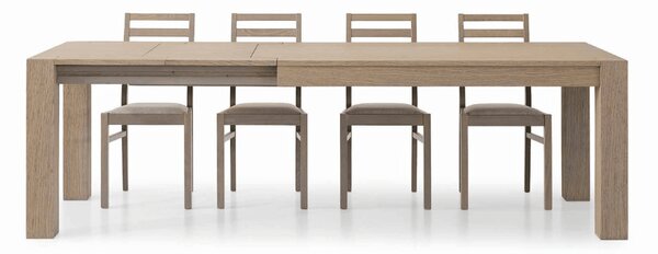 MASA FAVOLA - EXTENSIBILA FINISAJ STEJAR PERIAT - ALB PATINAT - 160 cm / 90 cm / h 77