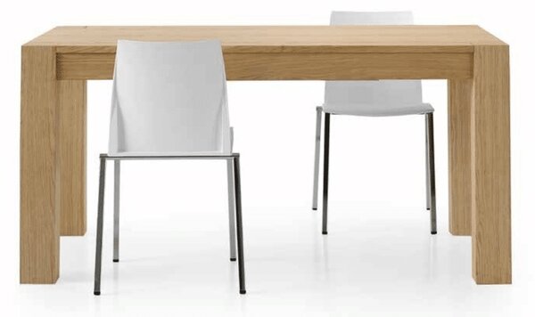 MASA FAVOLA - EXTENSIBILA FINISAJ STEJAR PERIAT - ALB PATINAT - 160 cm / 90 cm / h 77