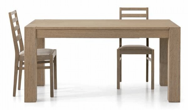 MASA FAVOLA - EXTENSIBILA FINISAJ STEJAR PERIAT - ALB PATINAT - 160 cm / 90 cm / h 77