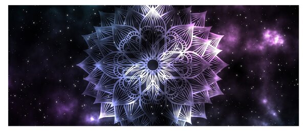 Tablou - Mandala Lotus în spațiu (120x50 cm)