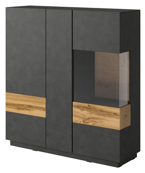 Vitrină Stacey Typ 46 (matera + stejar wotan). Promo -15%. 1030484