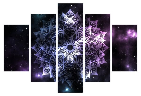 Tablou - Mandala Lotus în spațiu (150x105 cm)