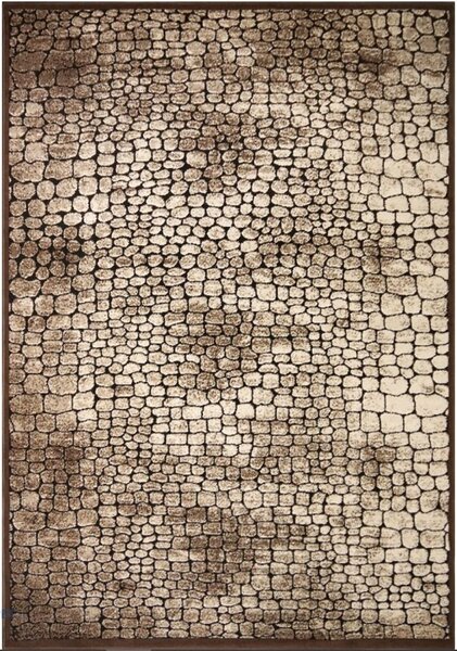 Covor Luna 1842-12, Marime 60 x 110 cm, Maro, Inaltime Fir 6 mm, Antialergic, Polipropilena, Living, Dormitor, Sufragerie, Birou 60 x 110