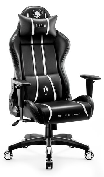Scaun gaming Diablo X-One 2.0 Normal Size: negru-alb