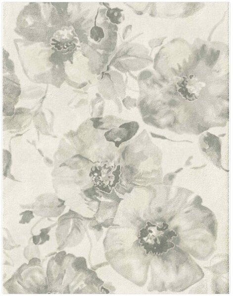 Covor Floral Living Dormitor, Model Opus 54208 760, Gri 80x150