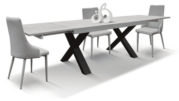 Scaun Molino, piele ecologica, structura metalica - GRI DESCHIS