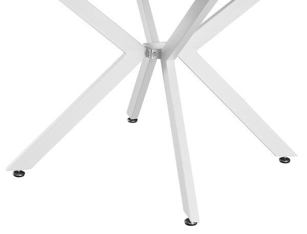 KONDELA Masă extensibilă de dining, albă, 100x100-140x75 cm, ABERO TIP 1