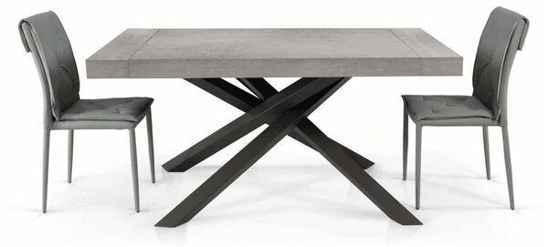 Scaun Solan, structura metalica, piele ecologica - ALB