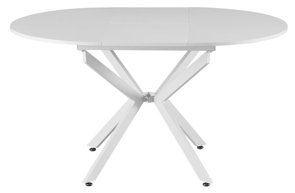 KONDELA Masă extensibilă de dining, albă, 100x100-140x75 cm, ABERO TIP 1