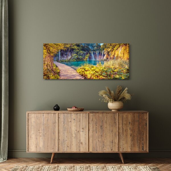 Tablou - Lacurile Plitvice, Croația (120x50 cm)