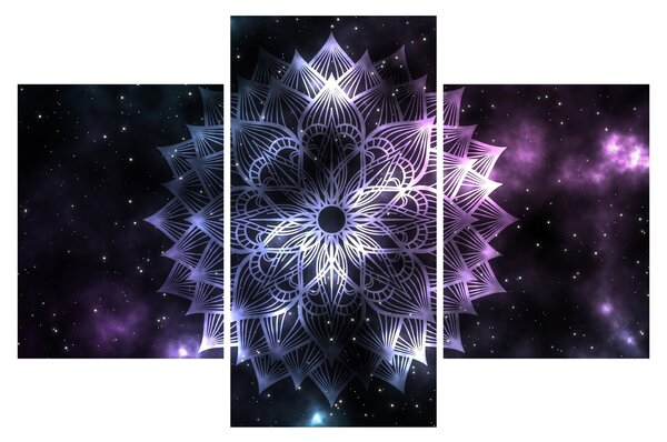 Tablou - Mandala Lotus în spațiu (90x60 cm)