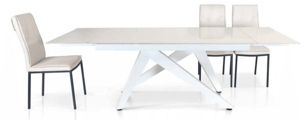 Scaun Rain, structura metalica, piele ecologica - GRI ANTRACIT