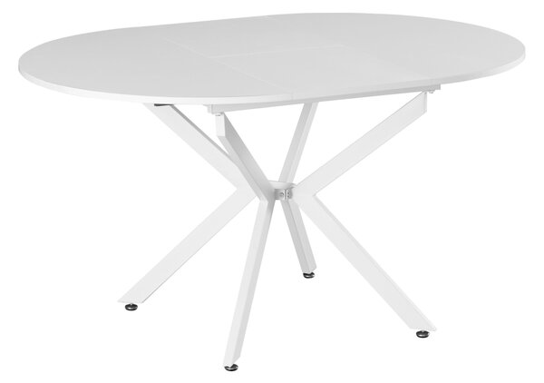 KONDELA Masă extensibilă de dining, albă, 100x100-140x75 cm, ABERO TIP 1