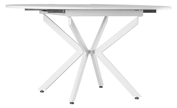 KONDELA Masă extensibilă de dining, albă, 100x100-140x75 cm, ABERO TIP 1