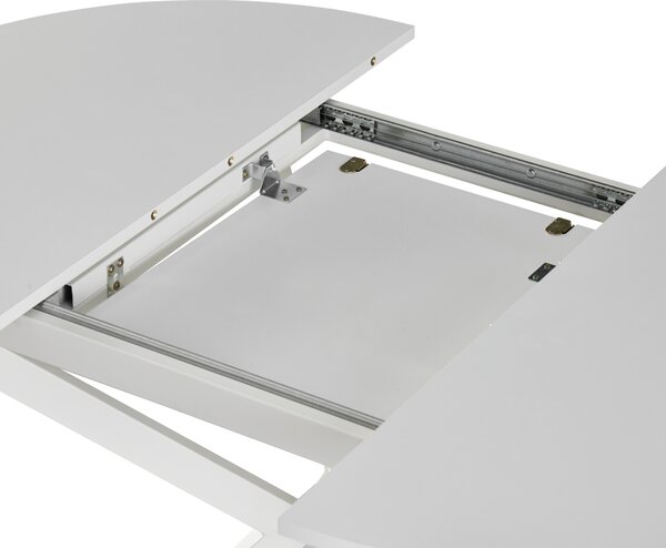 KONDELA Masă extensibilă de dining, albă, 100x100-140x75 cm, ABERO TIP 1