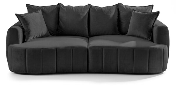 Canapea Extensibilă 3 locuri SAMBA, cu 2 lăzi depozitare, 242x127x90 cm, Gri-Vogue