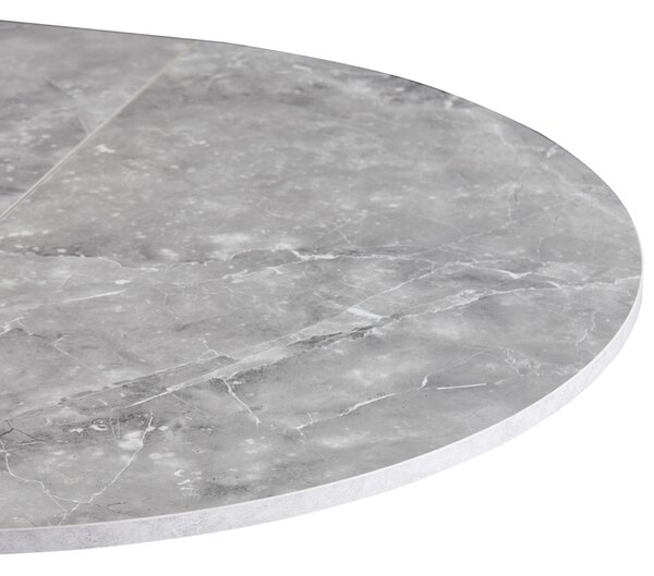 KONDELA Masă extensibilă de dining, beton/neagră, 100x100-140x75 cm, ABERO TIP 1