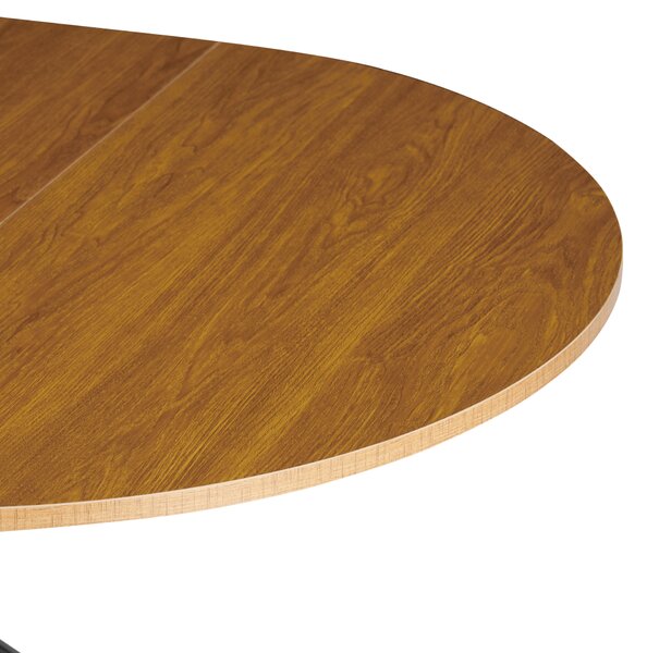 KONDELA Masă extensibilă de dining, stejar deschis/neagră, 100x100-140x75 cm, ABERO TIP 1