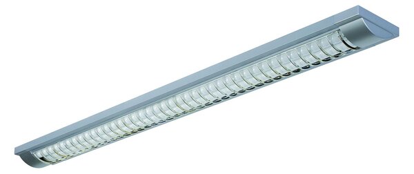 G & L Handels GmbH Lampă LED atașare grilaj 444 cu G13/T8, argintiu, Gri, Studiu / Birou, Metal