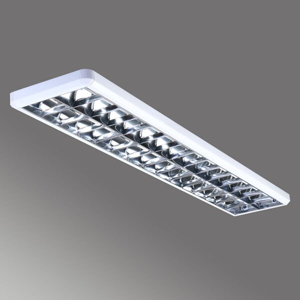 G & L Handels GmbH Lampă atașare cu grilaj 432, alb, lungime 154,5 cm, reglabil, Alb, Studiu / Birou, Metal, Modern