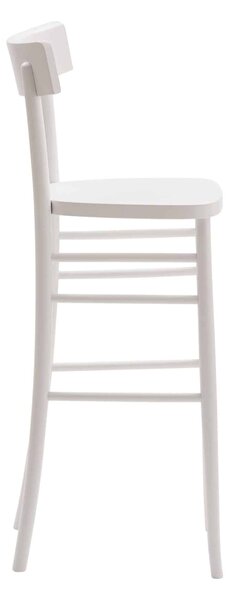SCAUN BAR LEMN MASIV - ALB