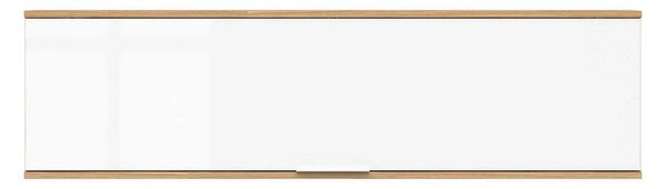 Dulap suspendat ZELE, stejar wotan/alb lucios, PAL laminat, 135x31x37