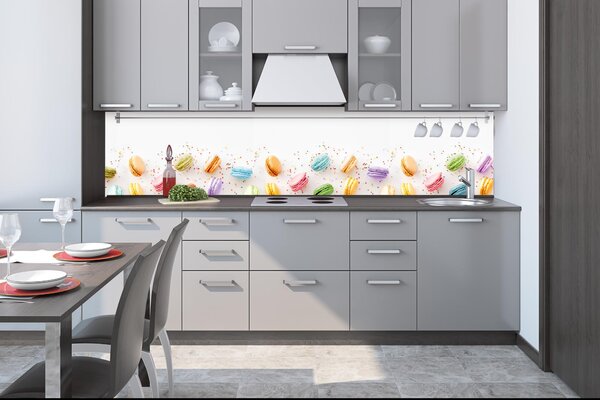 Fototapet pentru bucătărie - macarons 260 x 60 cm