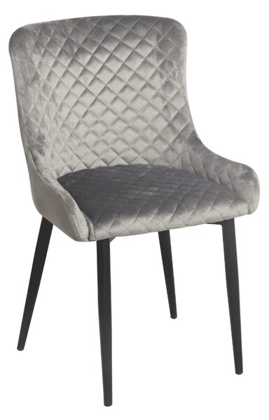 Scaun Grigio, structura metalica si catifea