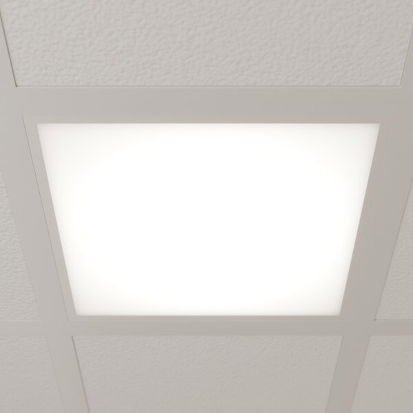 Arcchio LED insert panel Vinas, 4.000 K, 36 W, 62 cm x, Alb, Studiu / Birou, Plastic, Modern, Plafon încastrat