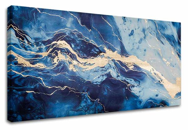 Atingere de aur pe panza Abstract Sea Vision - 50x100 cm