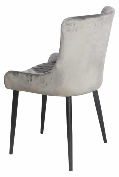 Scaun Grigio, structura metalica si catifea