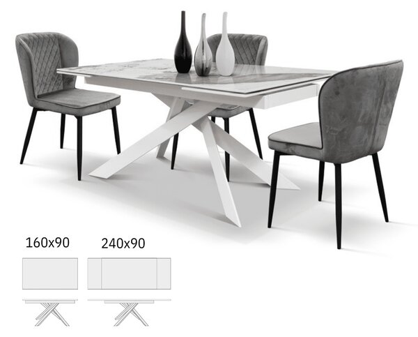 MASA PANDORA LUX- STICLA CERAMICA CU PICIOR METALIC