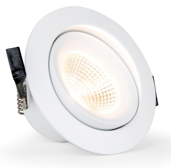 The Light Group SLC One 360 ° LED cu lumină de încastrare albă 2.700K, reglabil, Alb, Camera de zi / sufragerie, Metal, Modern, Corpuri de iluminat încastrate rotunde