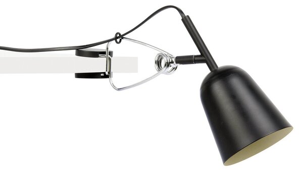 FARO BARCELONA Lampa cu clemă Studio, negru/crem, Negru, Camera de zi / sufragerie, Metal, Modern