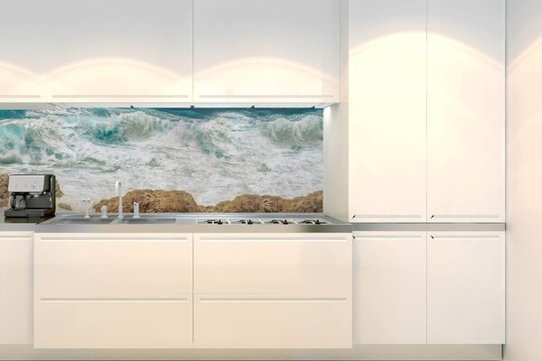 Fototapet pentru bucătărie - mare turbulentă 180 x 60 cm